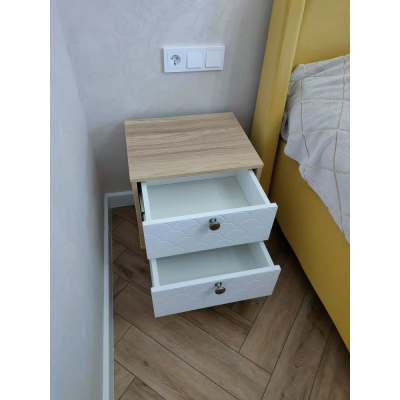 Тумба прикроватная Велламо ВО-01 блэквуд ячменный/бланж