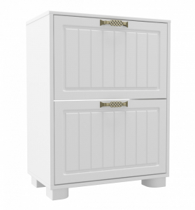 Тумба для обуви (обувница) «Монблан» МБ-33К белое дерево