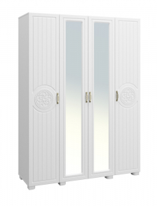 Шкаф «Монблан» МБ-25К комбинированный белое дерево