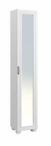 Шкаф-пенал с зеркалом «Монблан» МБ-22К белое дерево