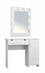 Комплект стол туалетный с зеркалом ДримСтар-2 белое дерево