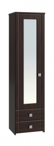 Шкаф-пенал с зеркалом Изабель ИЗ-63К орех темный