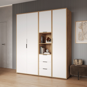 Комплект мебели для прихожей Оптима ОП-107 дуб крафт золотой/меренга