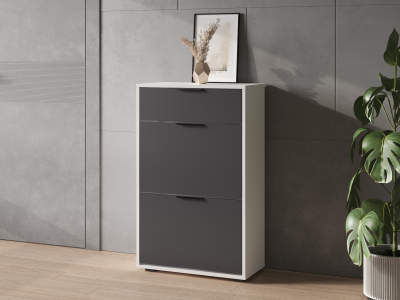 Тумба Оптима ОП-09 белый структурный/графит