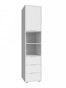 Пенал Оптима ОП-031 белый структурный/меренга (белые ручки)