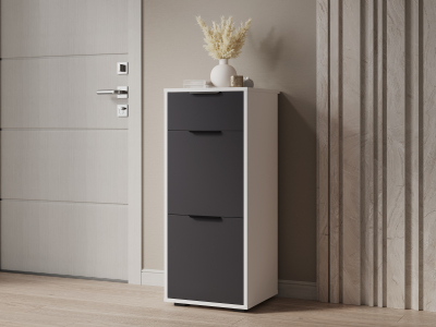 Тумба Оптима ОП-08 белый структурный/графит