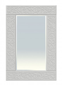 Зеркало Соня Премиум СО-40 (600х900) белое дерево