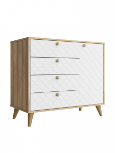 Комод Велламо ВО-11 блэквуд ячменный/бланж