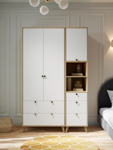 Комплект мебели для спальни Велламо ВО-113 блэквуд ячменный/бланж