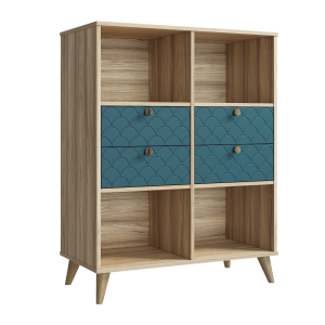 Тумба Велламо ВО-04 блэквуд ячменный/морская волна