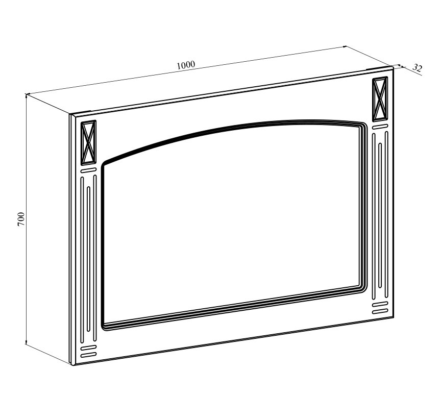 Зеркало Элизабет ЭМ-12 орех темный