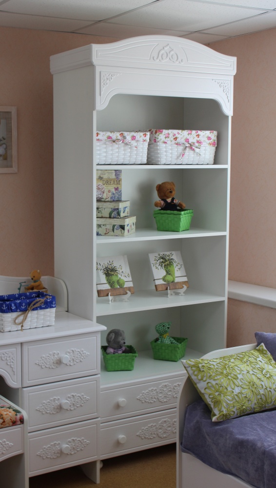 Шкаф-пенал открытый Ассоль АС-3 белое дерево