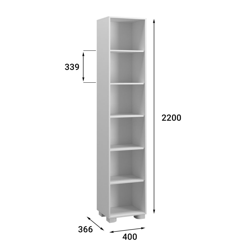 Стеллаж «Монблан» МБ-22 белый структурный