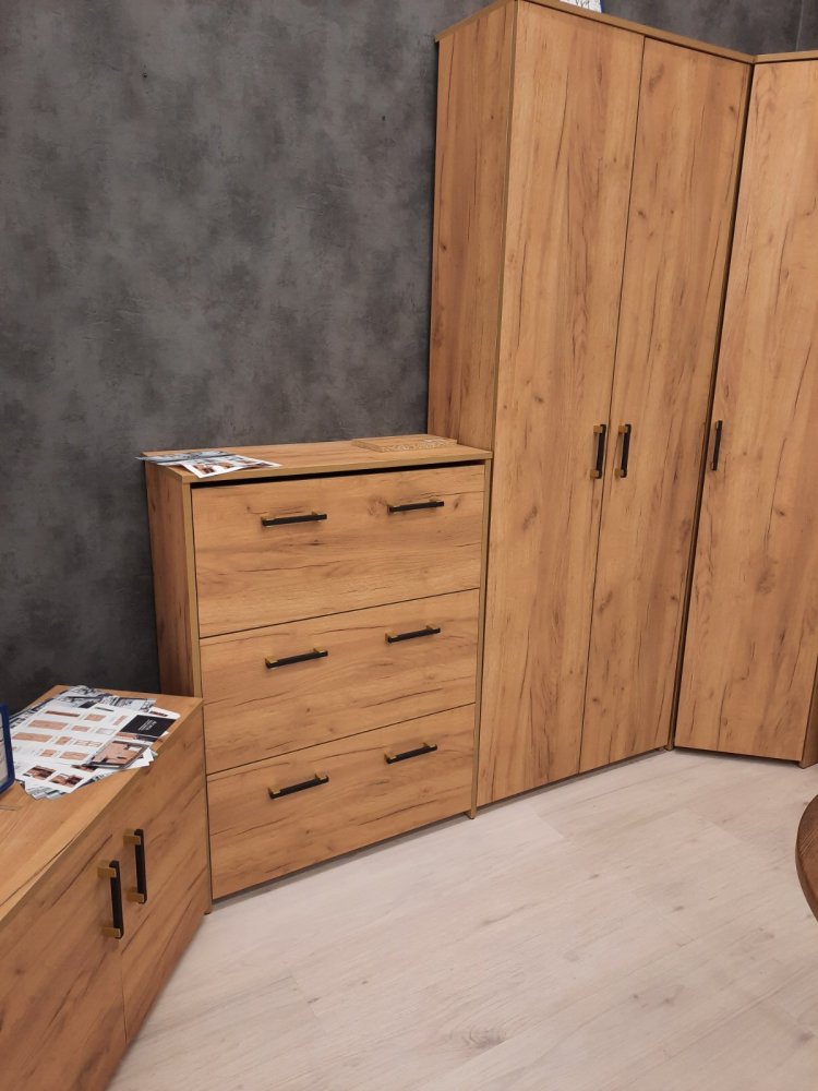 Шкаф под обувь Агата АТ-1 дуб крафт золотой