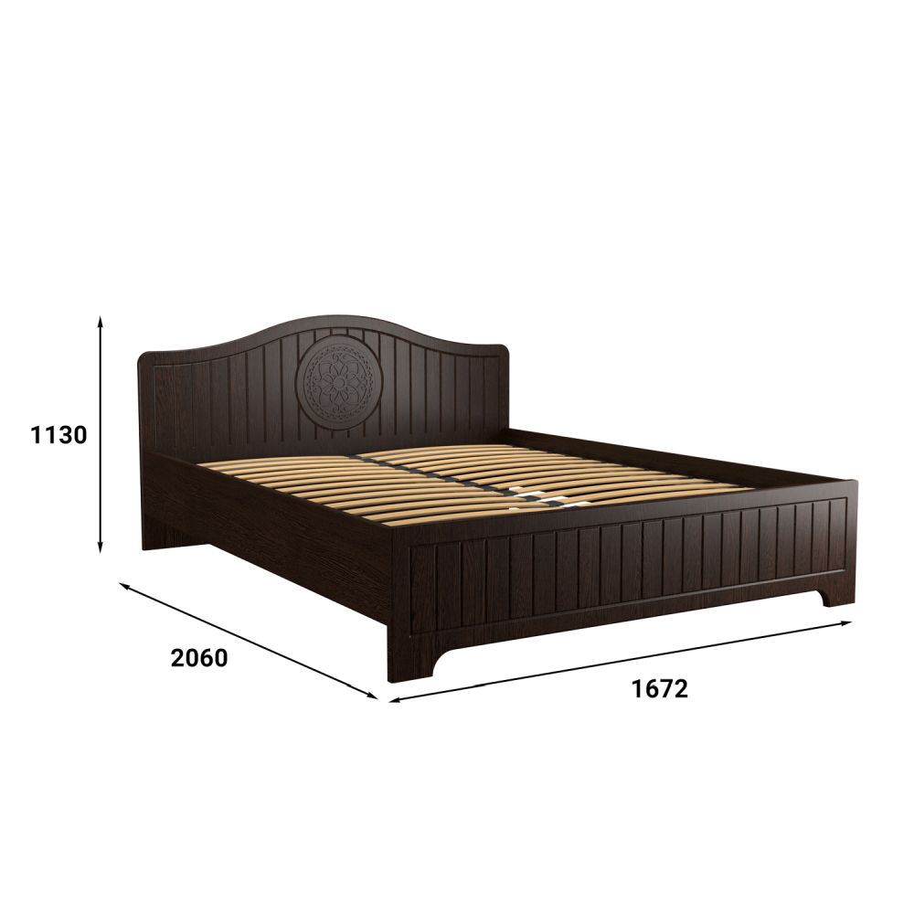 Кровать «Монблан» МБ-603К (2000х1600) венге/орех шоколадный