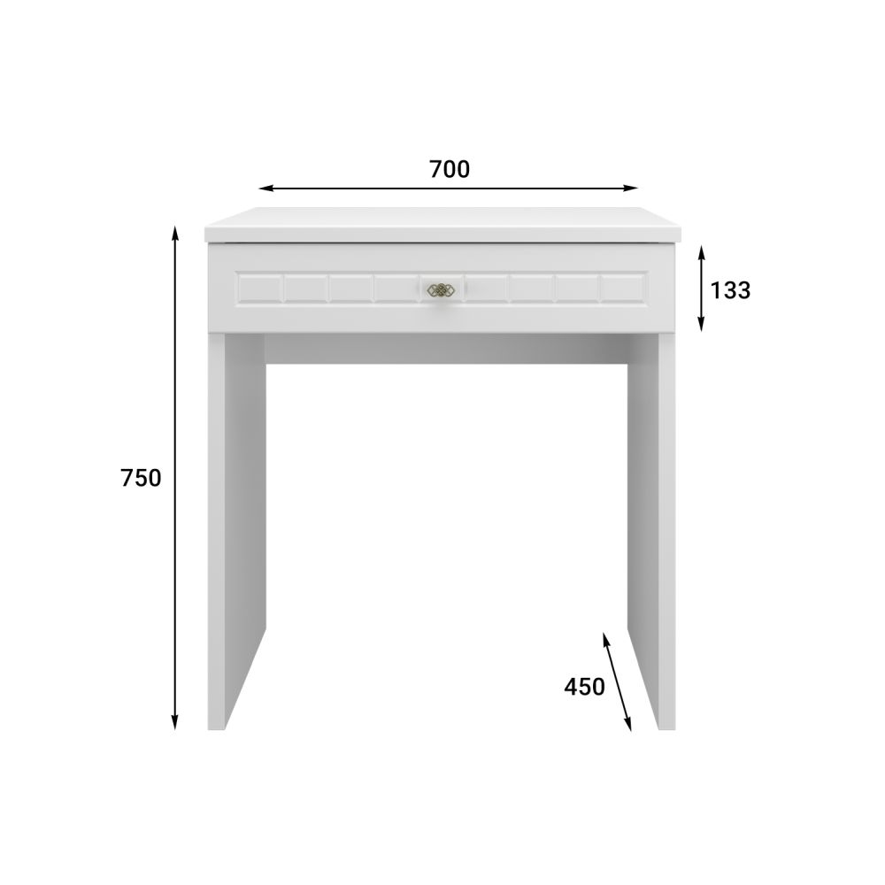 Туалетный столик Монблан МБ-72К белое дерево