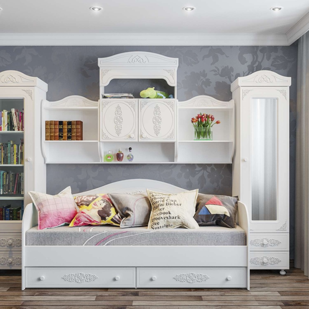 Полка Ассоль АС-14 белое дерево