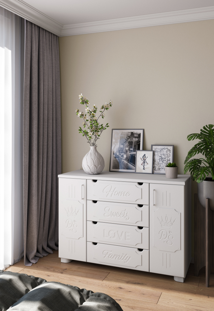 Комод ДримСтар ДС-17 белое дерево