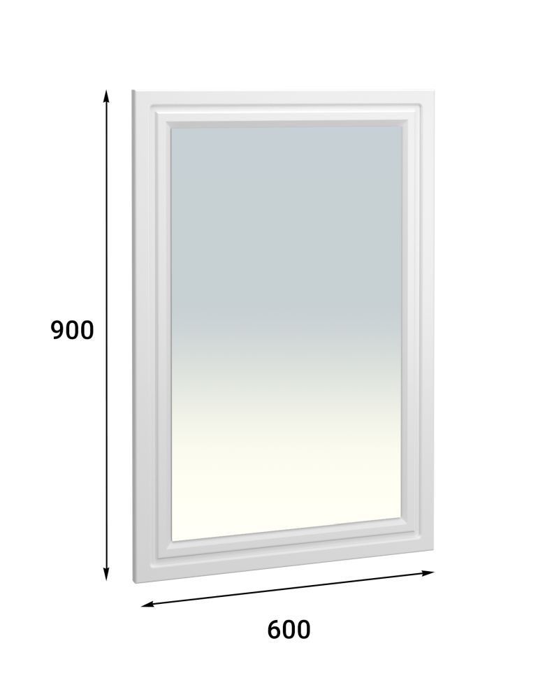 Зеркало «Монблан» МБ-41 (600х900) белое дерево