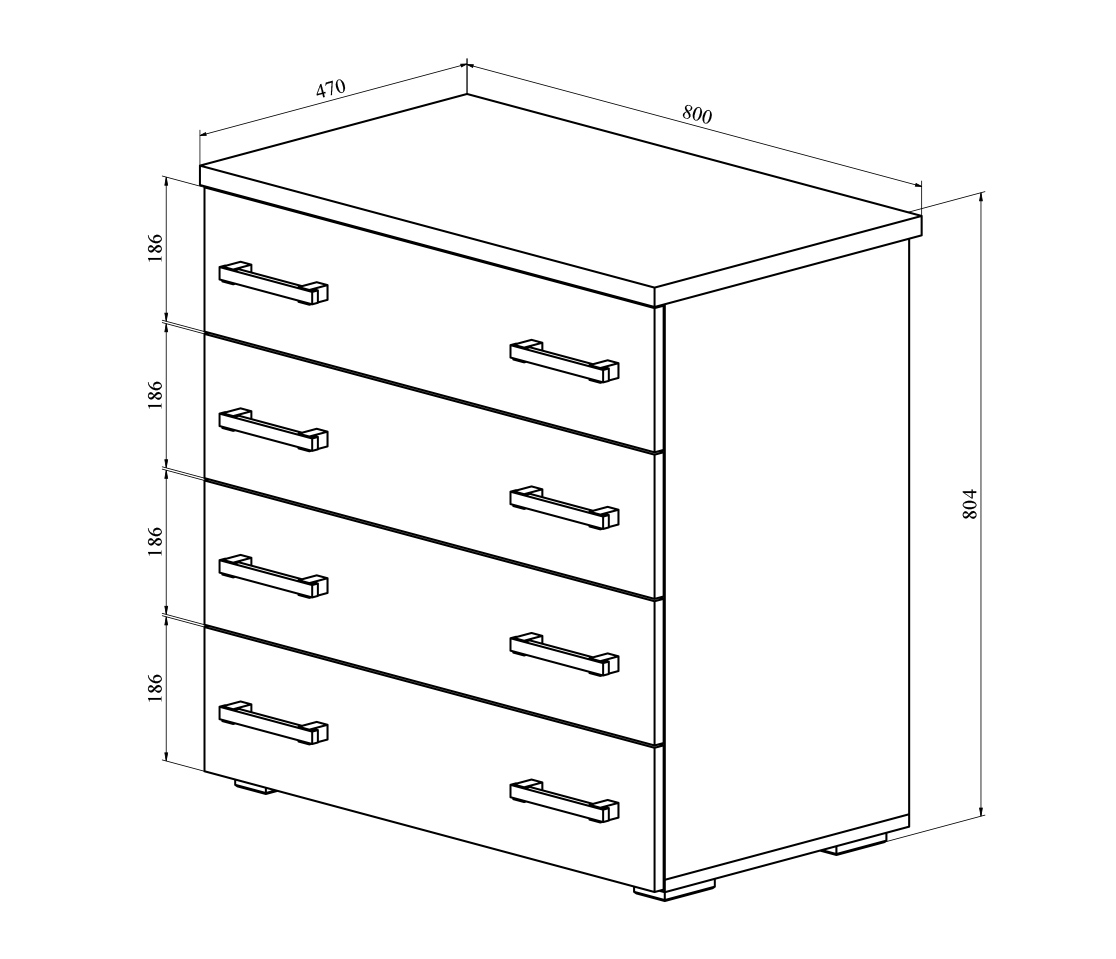 Комод Виктория ВИ-71 дуб крафт золотой