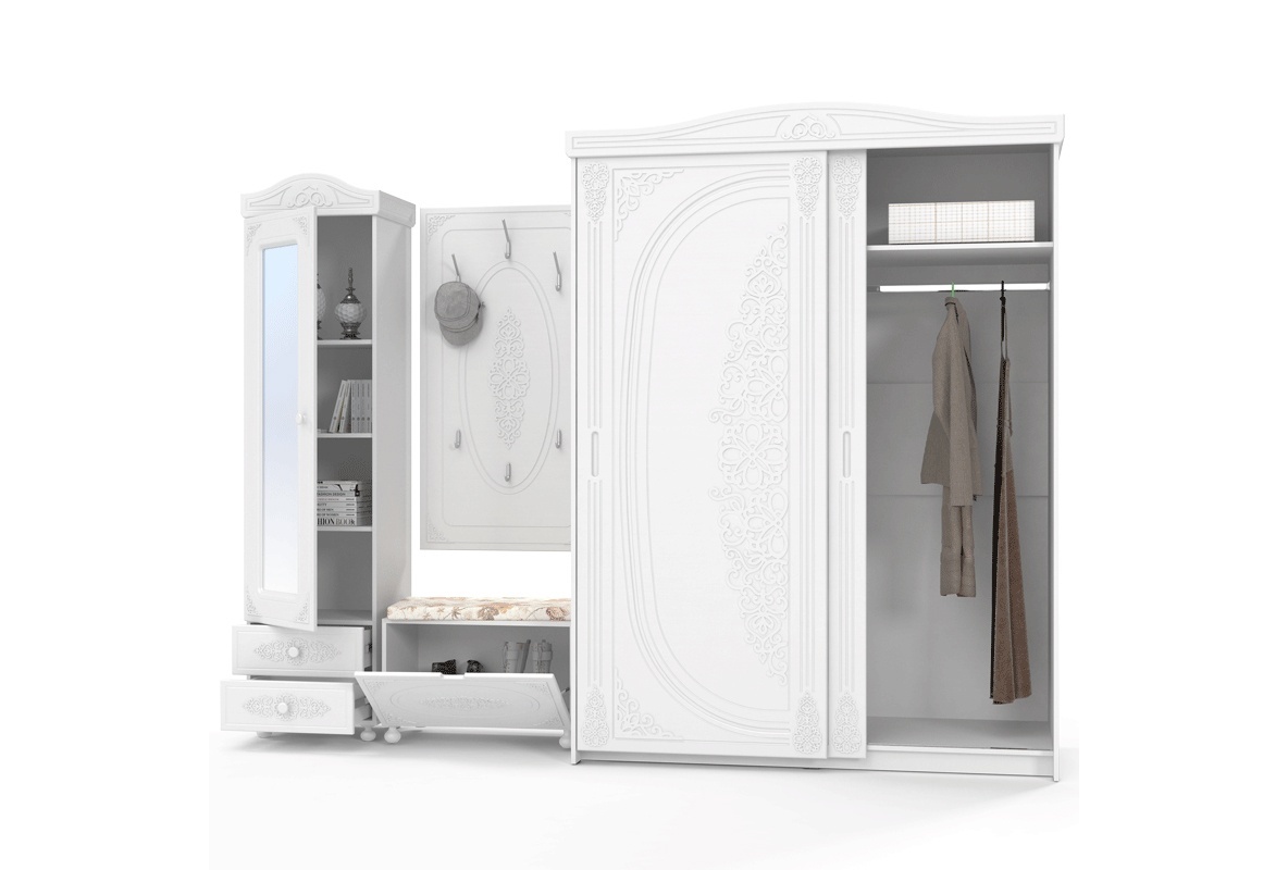 Шкаф-купе Ассоль АС-20 белое дерево