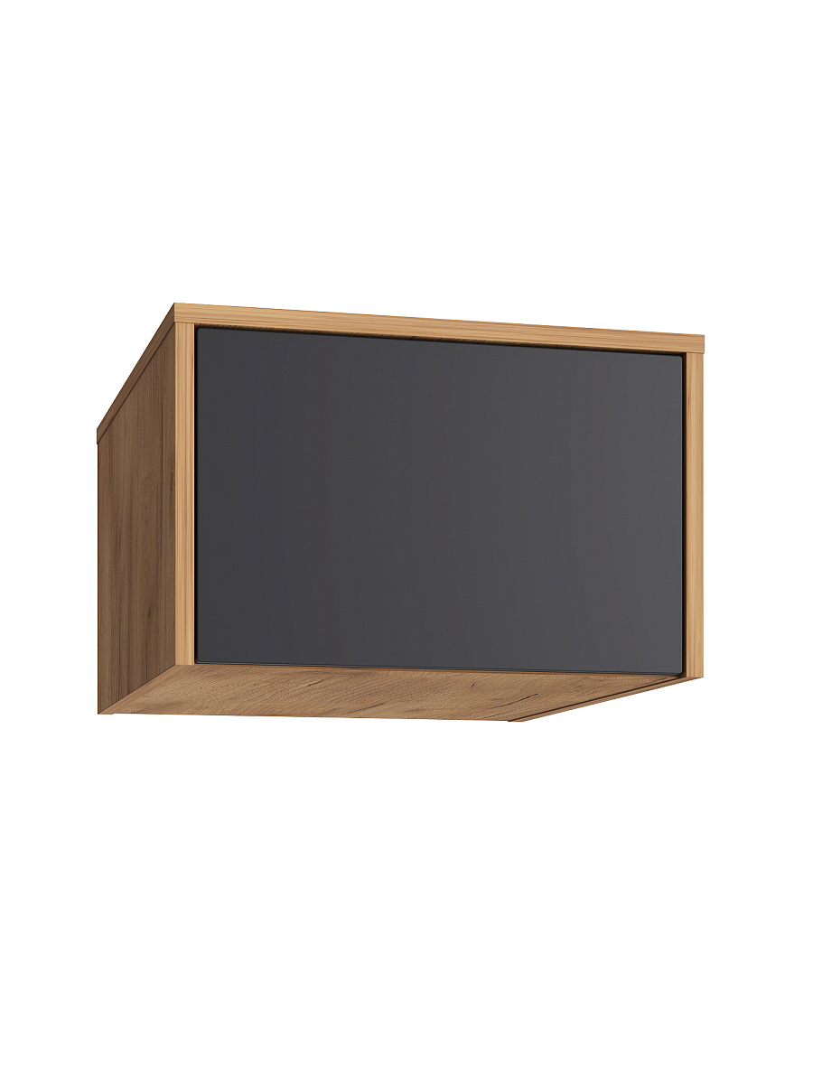 Шкаф-пенал с антресолью Оптима ОП-126 дуб крафт золотой/графит