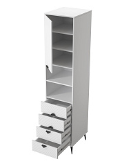 Пенал Астрид АР-06 белый бриллиант/бланж