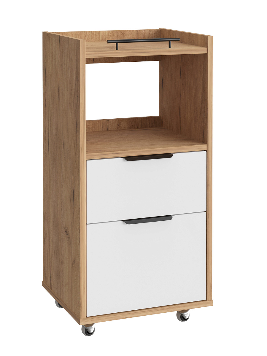 Тумба комбинированная К-33 дуб крафт золотой/меренга