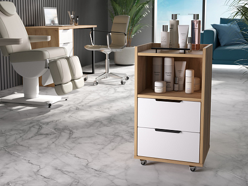 Тумба К-30 дуб крафт золотой/меренга