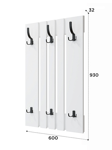 Вешалка Эмилия ЭЛ-6 белый структурный