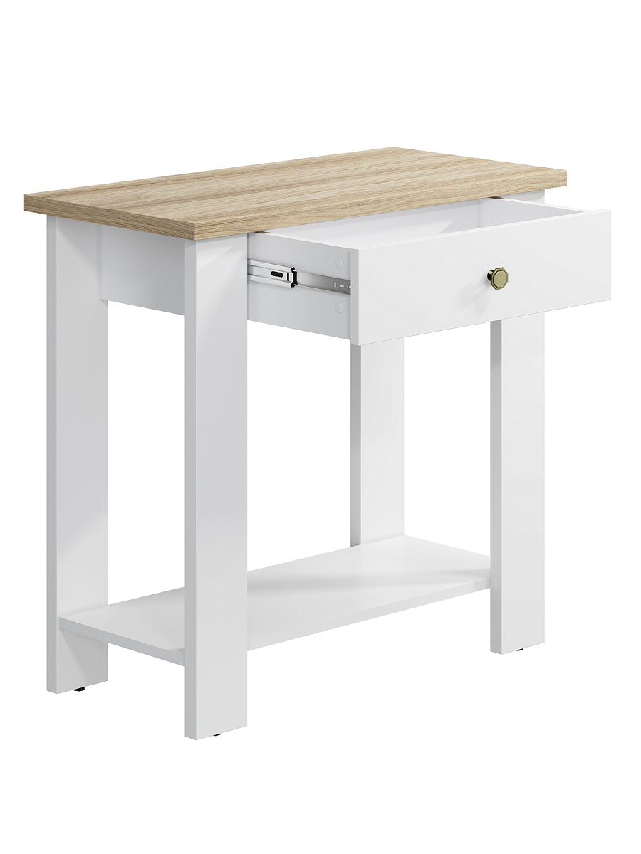 Стол С-301 белый структурный/блэквуд ячменный