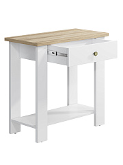 Стол С-301 белый структурный/блэквуд ячменный