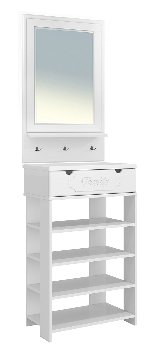 Комплект мебели для прихожей ДримСтар ДС-014 белое дерево