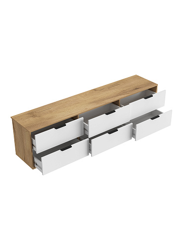 Тумба Оптима ОП-24 дуб крафт золотой/меренга