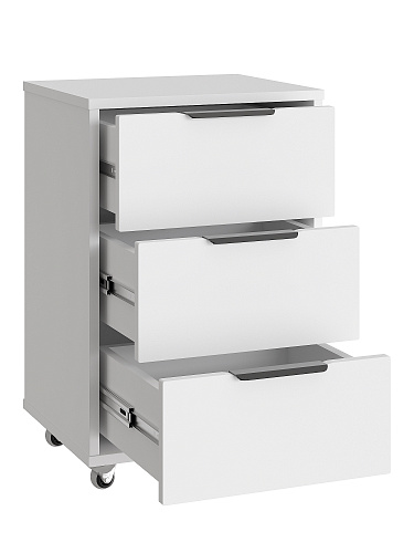 Тумба мобильная К-54 белый структурный/меренга