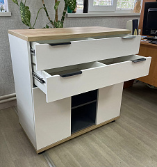 Комод Скайлайт СЛ-10К блэквуд ячменный/графит/белый/меренга