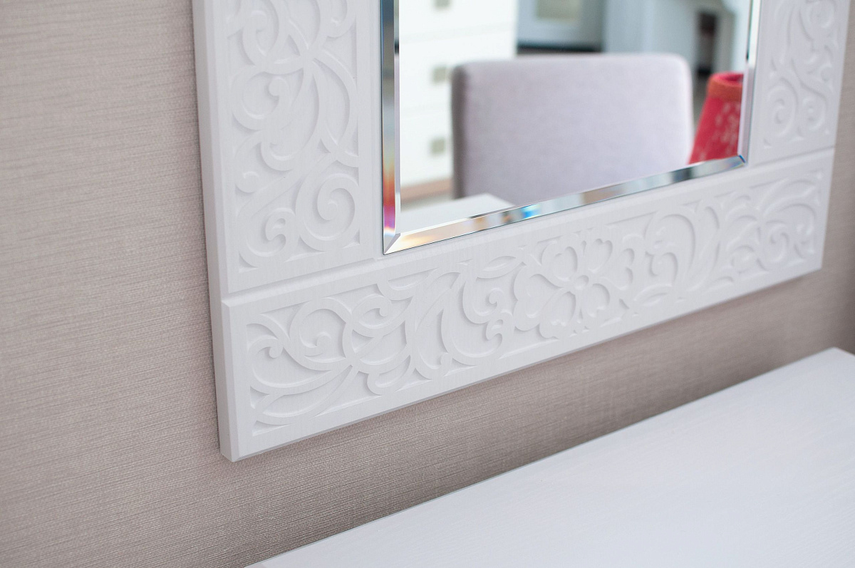 Зеркало Соня Премиум СО-40 (600х900) белое дерево