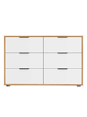 Комод Оптима ОП-15 (1202х426) дуб крафт золотой/меренга