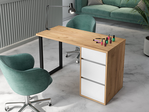 Стол С-401 дуб крафт золотой/меренга