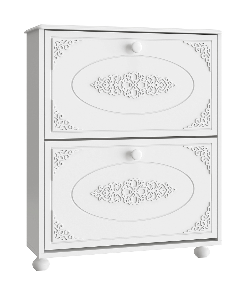 Тумба для обуви (обувница) Ассоль АС-45 белое дерево