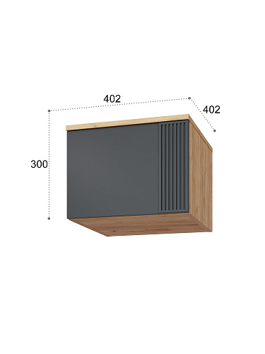 Антресоль Эмилия ЭЛ-50 дуб крафт золотой/графит