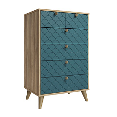 Комод Велламо ВО-02 блэквуд ячменный/морская волна