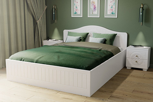 Кровать «Монблан» МБ-606К (2000х1600) белое дерево