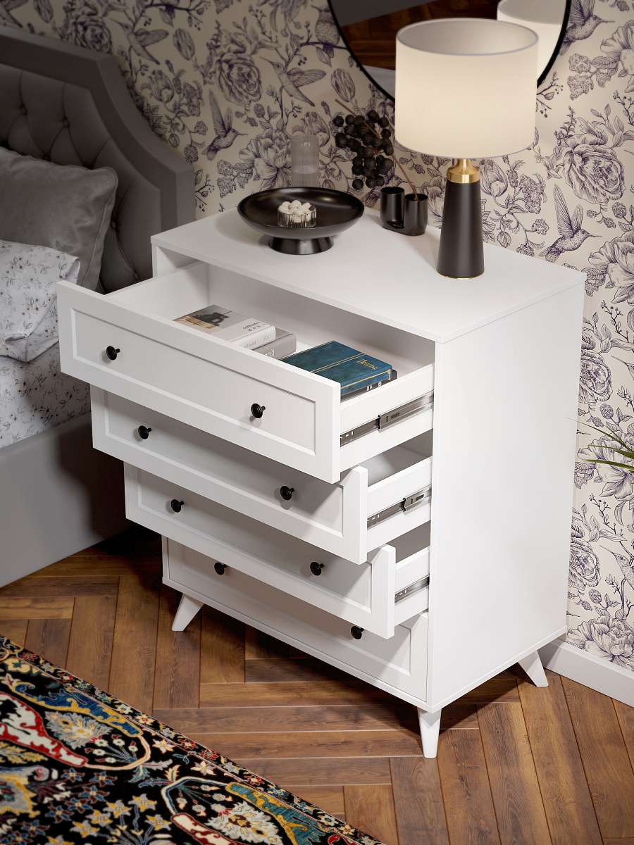 Комод Вильям ВМ-12 белый бриллиант/бланж