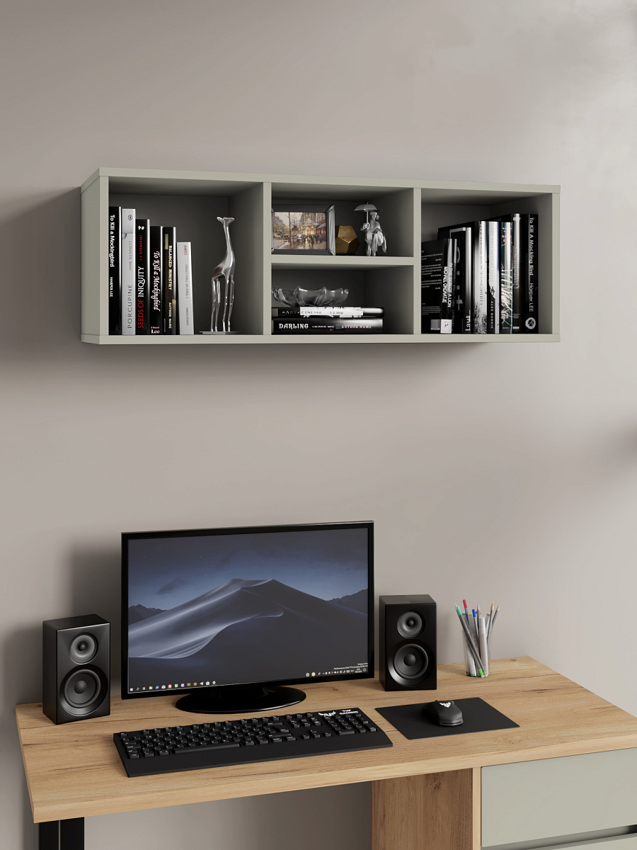 Полка П-02 глиняный серый