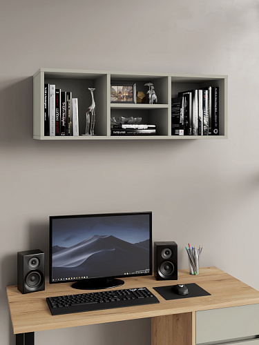 Полка П-02 глиняный серый