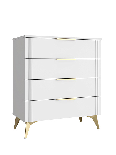 Комод Стелла СТ-02 белый бриллиант/бланж