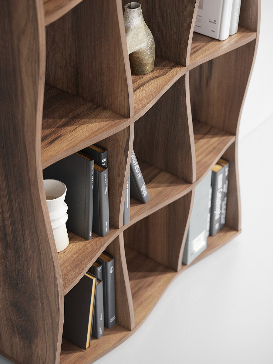 Стеллаж Контемпо КТ-02 дуб барокко янтарный