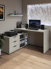 Стол угловой Оптима ОП-21 глиняный серый/риолит