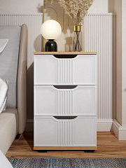 Комплект мебели для спальни Эмилия ЭЛ-009 дуб крафт золотой/меренга